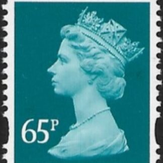 Y1734  65p 2B greenish-blue. blue fluor ex GT1  Walsall U/M (MNH)