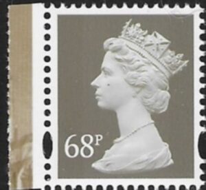 Y1736  68p 2B  grey-brown. blue fluor. ex DX35  Walsall. U/M (MNH)