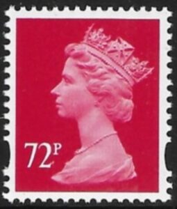 Y1737  72p 2B  rosine. blue fluor. ex sheet  DLR  U/M (MNH)