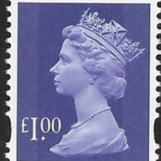 Y1743   £1.00 2B bluish violet. blue fluor. ex sheet.  Harrison U/M (MNH)