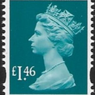 Y1745  £1.46  2B  greenish-blue. blue fluor. ex sheet   DLR  U/M (MNH)