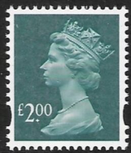 Y1747  £2.00 2B  deep blue-green. blue fluor. ex sheet  DLR U/M (MNH)