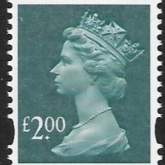 Y1747  £2.00 2B  deep blue-green. blue fluor. ex sheet  DLR U/M (MNH)