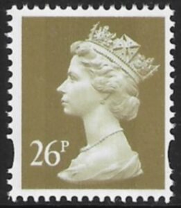 Y1692  26p  2B  Gold  blue fluor Harrison   U/M (MNH)