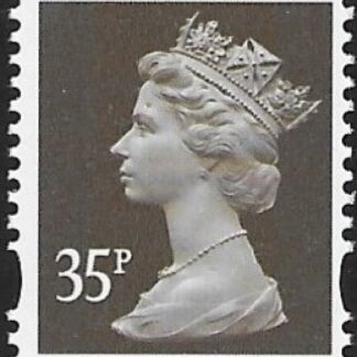 Y1700  35p 2B  sepia. blue fluor. ex sheet   DLR   U/M (MNH)