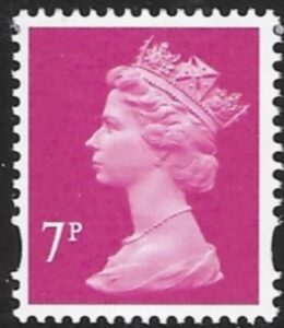 Y1673  7p  2B bright magenta blue fluor  ex sheet  DLR  U/M (MNH)