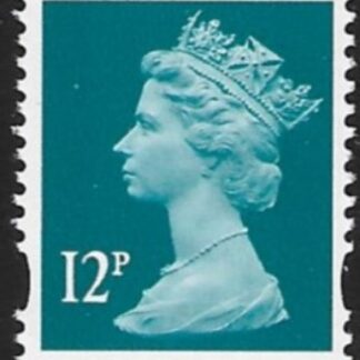 Y1677  12p  2B  green-blue. blue fluor ex sheet DLR  U/M (MNH)