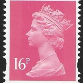 Y1680  16p 2B pale cerise. blue fluor ex sheet  DLR  U/M (MNH)