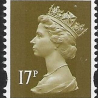 Y1681  17p  2B brown olive. blue fluor ex sheet   DLR  U/M (MNH)
