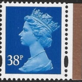 Y1707a   38p  2B ultramarine  perf 14. blue fluor. ex  DX24 Walsall  U/M (MNH)