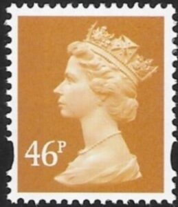 Y1722   46p  2B yellow (high setting ) blue fluor ex sheet  DLR  U/M  (MNH)