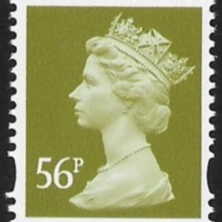 Y1729  56p  2B yellow-olive. blue fluor. ex sheet   DLR  U/M (MNH)