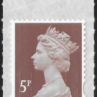 U2922  5p 2B  dull red-brown  M18L  SBP L/s Walsall/ISP  U/M (MNH)