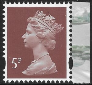 Y1764  5p 2B lake brown  Cartor DX52 U/M (MNH)