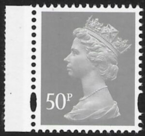 Y1782  50p  2B  grey  ex DX44 Cartor  U/M (MNH)