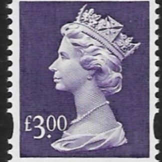 Y1802  £3.00 dull violet   (Recess printing)  Enschede  U/M (MNH)
