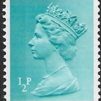X842  ½p  LB  turquoise blue  (good perfs) ex booklet DX1  Harrison  U/M (MNH)