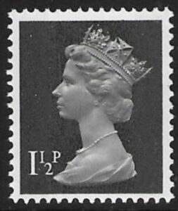 X848 1½p 2B black Harrison sheet/booklet U/M (MNH)