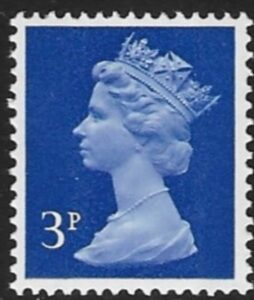 X855  3p  2B  ultramarine  Harrison  sheet U/M (MNH)