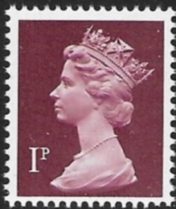 X847ea 1p RB crimson DX8 Harrison U/M (MNH)