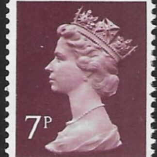 X876  7p RB  purple brown  ex booklet Harrison  U/M (MNH)