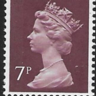 X876ea  7p  LB  purple brown  ex booklet Harrison U/M (MNH)