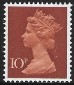 X885  10p  2B orange/chestnut  Harrison  U/M (MNH)