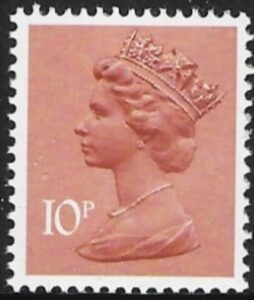 X886  10p 2B  orange brown  type 1 sheet/booklet Harrison  U/M (MNH)