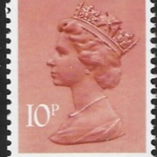 X889  10p  RB orange brown  ex booklet Harrison  U/M (MNH)