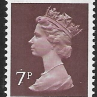 X874  7p  2B  purple brown Harrison  U/M (MNH)