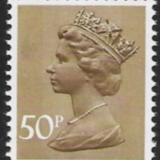 X921  50p 2B  ochre-brown  Harrison  U/M (MNH)