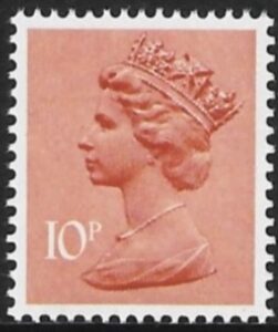 X887  10p AOP  orange brown  sheet Harrison  U/M (MNH)