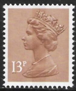 X900eu  13p  CB pale chestnut with underprint type 2  Harrison  U/M (MNH)