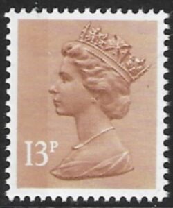 X901ea  13p LB  pale chestnut  Harrison  U/M (MNH)