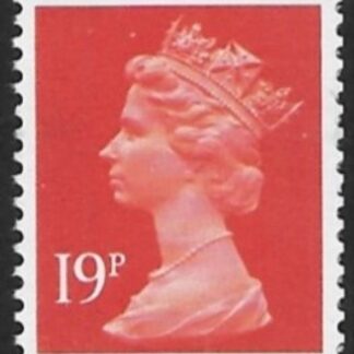 X914  19p  2B  bright orange red  Harrison  Ex booklet perfs all round U/M (MNH)