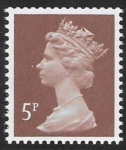 X935  5p phos. dull red brown Harrison  U/M  (MNH)