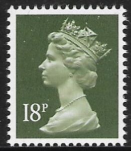 X955  18p  phos. deep olive-grey  Harrison  U/M (MNH)