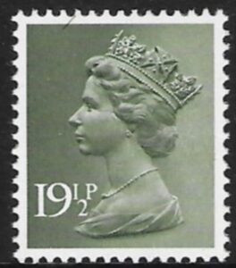 X957  19½p  phos.  olive-grey   Harrison U/M (MNH)