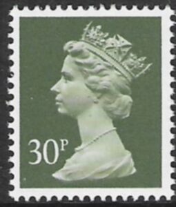X980  30p  phos. deep olive-grey  Harrison U/M (MNH)