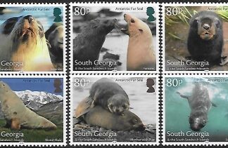 2018 South Georgia - SG707-12 Antarctic Fur Seals Set of 6 Values U/M (MNH)