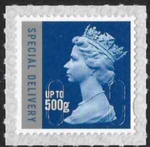 U3052  500gm  blue & silver  special delivery M18L SBP T3 Walsall U/M (MNH)