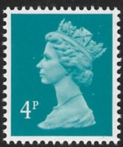 X1002  4p phos.  greenish blue  perf 15x14  Litho  Questa U/M (MNH)
