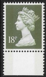 X1010  18p 2B  deep olive grey Questa  U/M (MNH)
