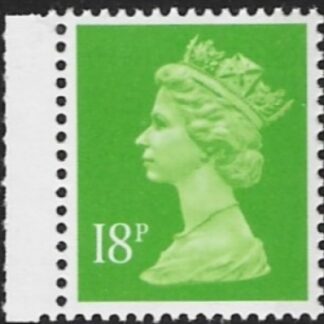 X1012  18p RB  bright green ex DX14  Questa  U/M (MNH)