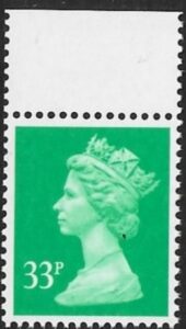 X1019 33p phos light emerald Questa DX12 U/M (MNH)