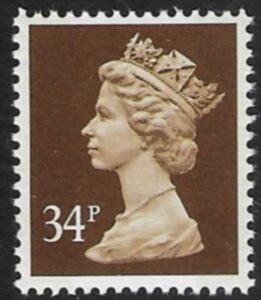 X1021 34p 2B bistre-brown Questa U/M (MNH)