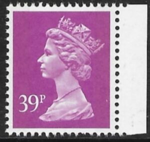 X1022 39p 2B bright mauve Questa U/M (MNH)