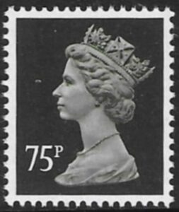 X1024 75p ord. brownish black type II Questa U/M (MNH)