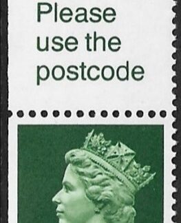 X1050  2p phos  deep green  imperf left. ex booklet  Walsall  U/M (MNH)