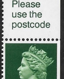 X1050  2p phos deep green  imperf right. ex booklet Walsall  U/M (MNH)